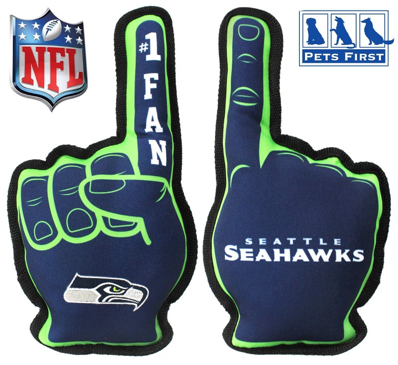 Pets First NFL Seattle Seahawks #1 Fan Toy for Dogs & Cats. Best Tough PET Toy with Inner Squeaker - Image 1